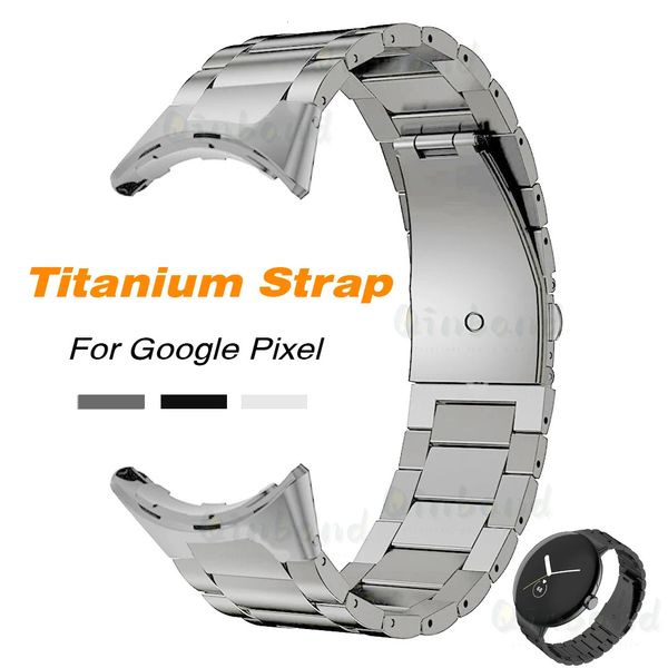 Correa de metal sin espacios para Google Pixel Watch Bands GreySilverBlack Belt Pulsera Smartwatch Reemplazo 240117