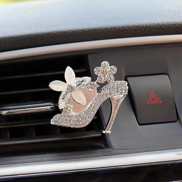 Pas de collez à piste d'air de colle de luxe en strass de luxe à talons à talons hauts Clipons automobiles pour véhicule pour véhicule