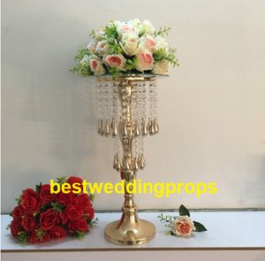 (non compris la plaque transparente sur le dessus) Bougeoirs en métal doré support de vase à fleurs bougeoir table de mariage pièce maîtresse événement route plomb