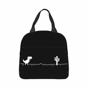 Pas de sac à lunch isolé graphique Internet Sac thermique réutilisable Jurassic Offline Tote Tote Box Office Picnic B0JD # #