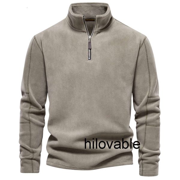 No logo fashions hilovable Automne et Hiver Nouveau Pull Pour Hommes Col Montant Demi-Zip À Manches Longues Style Européen Polyvalent Haut Pour Hommes