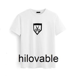 Pas de logo fashions hilovable Luxe Casual T-shirt Mens Wear Designer T-shirt à manches courtes 100% coton de haute qualité en gros T-shirt noir et blanc Scissor Shield