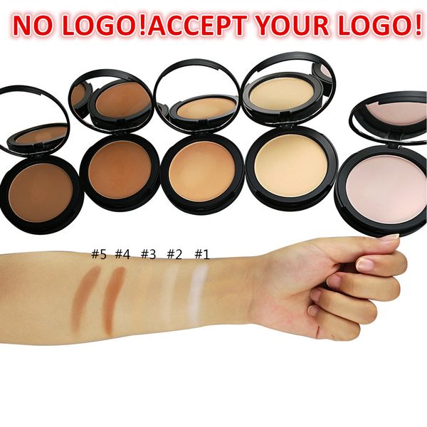 Cobertura completa, polvo facial compacto mate, maquillaje de larga duración, polvos faciales prensados, maquillaje Invisible, cosméticos con acabado Natural