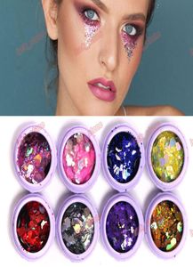 geen logo Multishape Mooie Hele PVC Goedkope Losse Pailletten Pailetten Bitterkoekjes box pack accepteren uw logo print make-up fo6862339