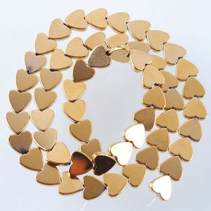 Pas de mat￩riaux magn￩tiques H￩matite Stone Love Heart 8x2 mm Perles l￢ches Strand pour les bijoux de bricolage Boucles d'oreilles Bracelets Collier Accessoires BL309