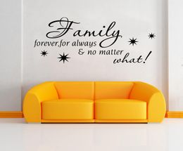 Het maakt niet uit voor welke familie voor altijd voor altijd muur citaat decor stickers woonkamer huis muurstickers 2259499