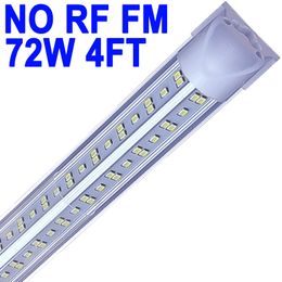 NO-RF RM Accesorio de luces LED para tienda de 4 pies, 4 pies 72 W 48' Luz de garaje Tubo LED integrado T8 de 4 '', LED conectable Plug and Play Montaje en superficie de alto rendimiento EE. UU. STOCK crestech