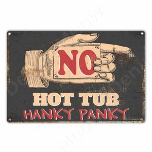 Geen riff retro metalen tinnen bord, hot tub wall art poster, grappig waarschuwingsbord voor thuis, pub, tuin, bubbelbad, vintage woningdecor