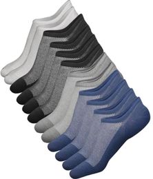 Calcetines invisibles para hombre, 6 pares de calcetines de corte bajo de algodón para hombre, puños antideslizantes, calcetines informales de corte bajo para barco, talla 61146306888702537