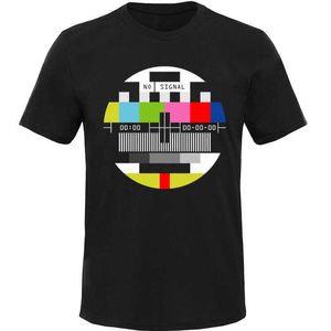 No Signal Streetwear Hommes Tshirt Hip Hop Style Tops Tees T-shirts à manches courtes Nouveauté Géométrique Été / Automne T-shirt Oversize 210629