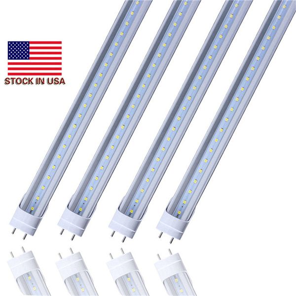 Sin tasa de impuestos + tubos led t8 de 4 pies Luz 18W 20W 22W 1200mm Lámpara fluorescente Led Reemplace el tubo de luz AC 110-240V + Stock en EE. UU.