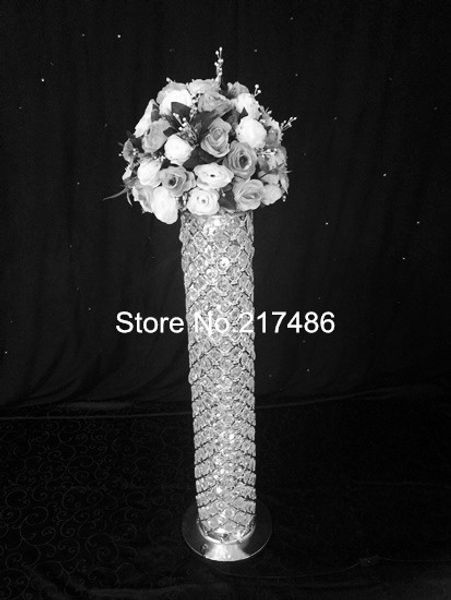 pas les fleurs y compris) Pcs/Lot, DHL/Fedex/EMS livraison gratuite, pièce maîtresse de mariage en cristal H76cm, pilier en perles de cristal, décor de mariage
