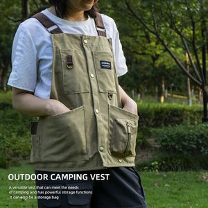 NOBANA Outdoor Camping Vest Heren Dames Vrije tijd Multifunctionele schort Vissen Camera Jasuitrusting 240220