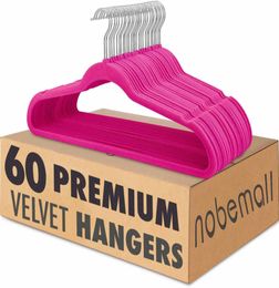 Les cintres Nobemall Premium non glisser les cintres en velours pour manteau6773318