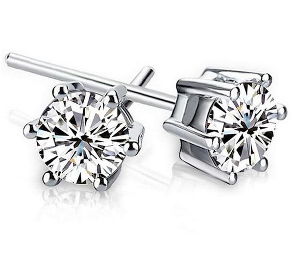 Noble argent 925 brillant diamant couronne boucles d'oreilles à la mode Suède bijoux beau mariage/fiançailles cadeau livraison gratuite