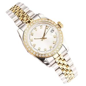 Edele zakelijke diamanten bezel horloges 36 mm 40 mm automatisch mechanisch uurwerk Horloges volledig roestvrij staal zwemmen Super lichtgevend saffierglas horloge