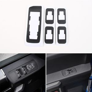 Autocollants en Fiber de carbone pour boutons de porte, décoration Noble, accessoires d'intérieur de voiture de haute qualité adaptés à Ford F150 2015 – 2016