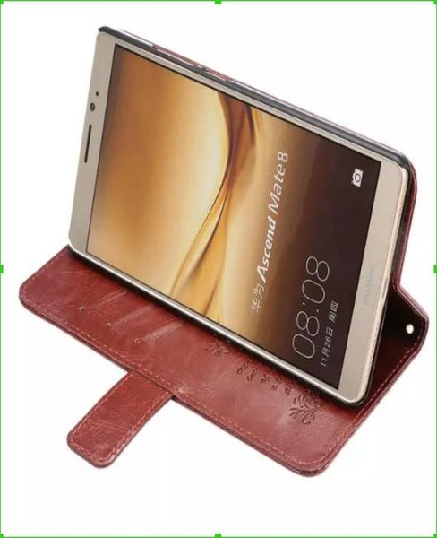 Noble Facultatif pour Huawei Mate 8 Stand de boîtier UltraHin Cover Luxury Original Colorful Flip Wallet Cuir Cuir pour Huawei Ascend M1260610