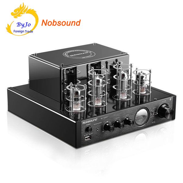Nobsound MS-10D MKII MS-10D MKIII Amplificador de tubo Amplificador estéreo HI-FI negro 25W + 25W 2.1 canales AMP Soporte Bluetooth y USB 110V o 220V
