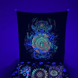 Noctilucente la mano de dios tapiz tapices colgantes tapices de fondo de tela de tela brillo insport de tela colgante tela decorativa bohemio tapiz bohemio