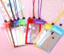 Noctilucent waterdichte zakjes PVC Beschermende mobiele telefoon Pouch Case Duiken zwemsporten voor iPhone 12 Mini 11 Pro Max X XS 4959708
