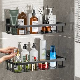 Nodrill – étagères de salle de bain, étagère d'angle, support de rangement de douche, organisateur de toilettes, accessoires 240124