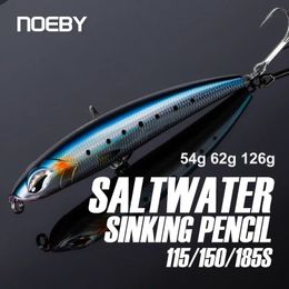 Noeby 115mm 54g 150mm 62g 185mm 126g Stickbait coulant crayon leurres de pêche longue coulée appâts artificiels pour leurre de pêche en mer 231225