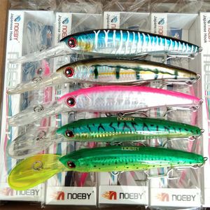 Noeby 5 stks 14 cm 52g 16 cm 73g Grote Grote Langzaam Zinkende Minnow Zoutwater Oceaan Zee Boot Trolling Vissen Harde Aas Lokken GT Vis 231225