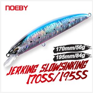NOEBY MINNOW Fishing Lure 170 mm 56g 195mm 84g Bait Jerking Slow Sinking Artificial Hard Bait pour le thon Tackle Fishing Lures 240312