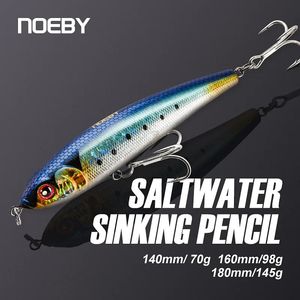 Noeby Stickbait coulant crayon leurre de pêche 14cm70g 16cm98g 18cm145g appâts durs artificiels pour leurres de pêche en eau salée de thon de mer 240312