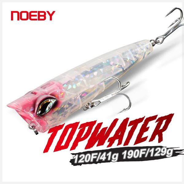 NOEBY Topwater Popper leurre de pêche 12 cm 41g 15 cm 94g 19 cm 129g Jet Popper appât dur artificiel pour GT thon leurre de pêche en mer 240312
