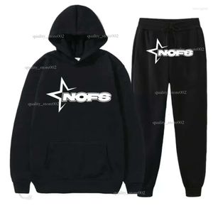 NOFS Tracksuit Men's Tracksuits NOFS Y2K Tracksuit Men Sets Winter Hoodies broek 2 -delige hardlopen herfst sweatshirt NOFS Tracksuit 593