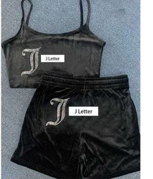 nofs Velours Camisole Shorts Ensemble Deux Pièces Assorti Sans Manches Haut Court Court D'été Juteux Survêtement Tenues pour Femmes lulu 1 ZTIZ55