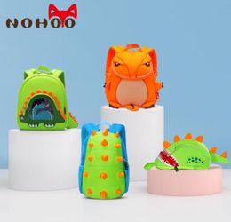 Nohoo Toddler Kids Dinosaur Backpack For Boys Children Dinosaur Bookbag Toys Bag Waterproof 3D Cartoon Girls Preschool Backpack LJ4706565