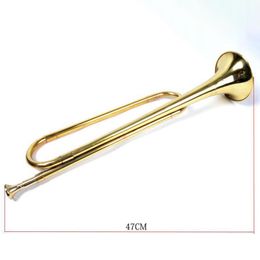 Noise Maker Style Antique BB Bugle Jaune Laiton avec Gants 47cm Trompette Portable pour Groupe Professionnel Enfants Cadeaux Musicaux Parties 230720