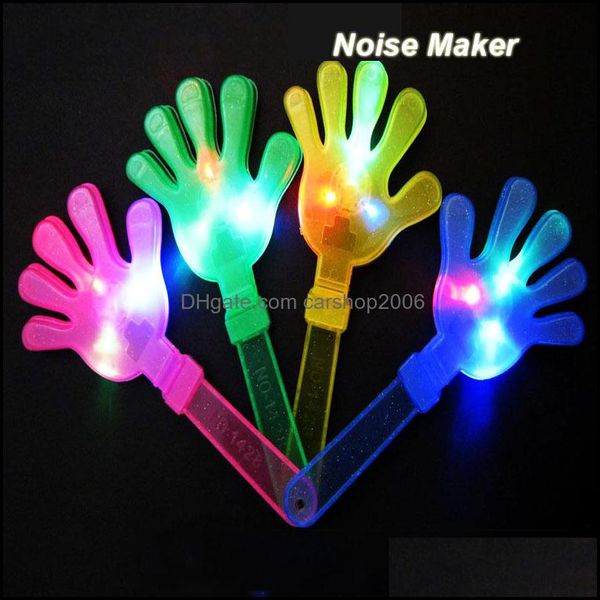 Noise Maker Evento Festivo Home Garden 24Cm / 28Cm Flash Led Hands Clap Light Hand Clap Device Luminous Palm Party Supplies Dh0098 Drop Deliv