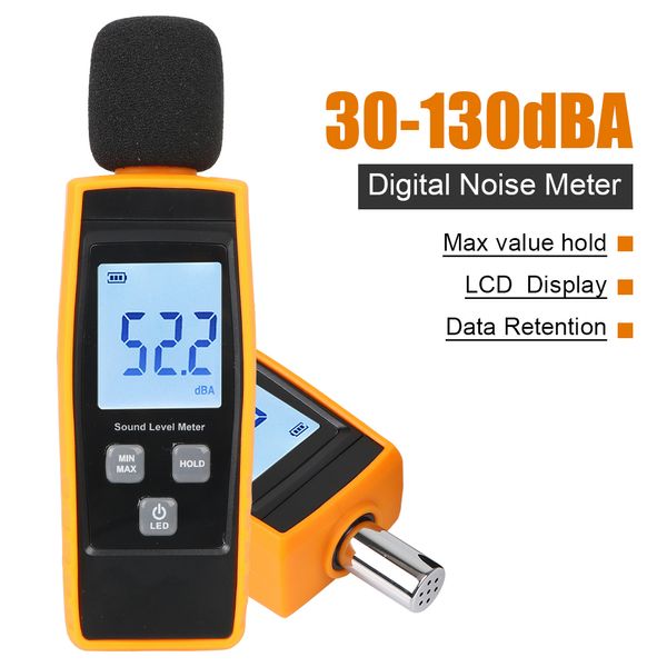 Mètres de bruit 30-130dB Sonomètre numérique Testeur de bruit Mini-mètre de bruit à main DB Mètres RZ1359 Decible Monitor Détecteur de son 230721