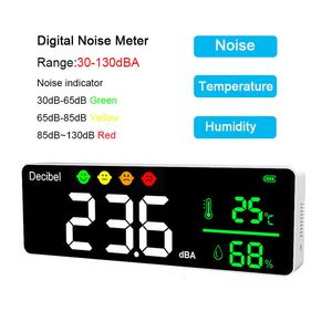 Noise Meters DM1306D Digital Sound Level Meter 30~130db Noise Db Meter Measuring Large Screen Hanging Type Noise Decibel Monitoring Testers 230612