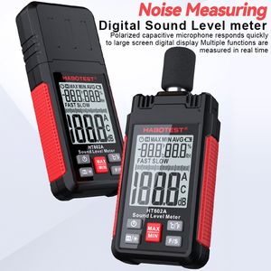 Compteurs de bruit Instrument de mesure du bruit Portable db mètre 30 ~ 130dB Audio Sonomètre Mini décibel Moniteur LCD Affichage numérique HT602A 230804