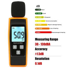 Geluidsmeters RZ-geluidsniveaumeter Digitale handheld DB-meter Sonometros Geluidsaudioniveaumeter 30-130dB decibel Mini-geluidsmeter 231017