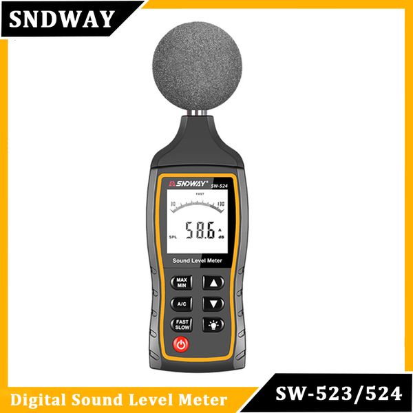 Sonomètres SNDWAY SW 523 524 Sonomètre 30 à 130 dB Détecteur numérique Décibelimètre professionnel Niveau de bruit Décibelmètre 230721