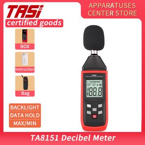 Medidores de ruido TASI TA8151 Medidor de nivel de sonido digital Probador de ruido Detector de sonido Monitor decible 30-130dB Instrumento de medición de audio Alarma 230721
