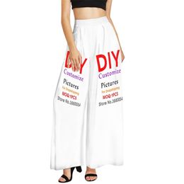 Pantalones elásticos de gasa personalizados para mujer