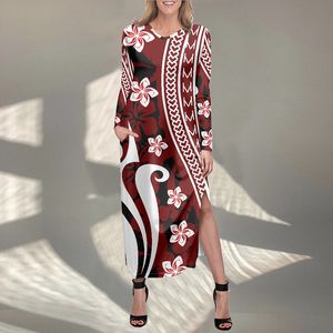 Noisydesigns femmes robes de bal longue soirée élégant fendu col en V Hawaii Plumeria Hibiscus imprimer robes Mujer Verano 220627