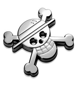 Nozizy paille pirates logo metal anime badge un morceau de voiture autocollant 3d chrome Luffy Skull Boat Auto Emblem Styling Accessories7597030