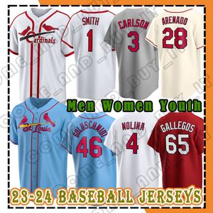 Nolan Arenado Baseball Jersey Paul Goldschmidt Dylan Carlson Cardinal Ryan Helsley Willson Contreras Yadier Molina Ozzie Smith St. Louis''Paul DeJong Nolan Gorman