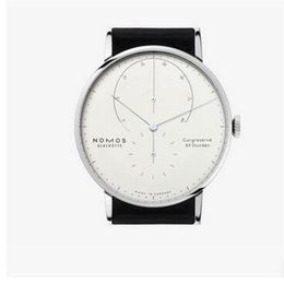 nomos Nouveau modèle Marque glashutte Gangreserve 84 stunden montre-bracelet automatique montre de mode pour hommes cadran blanc haut en cuir noir 232J