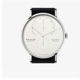 nomos Nouveau modèle Marque glashutte Gangreserve 84 stunden montre-bracelet automatique montre de mode pour hommes cadran blanc haut en cuir noir 2727