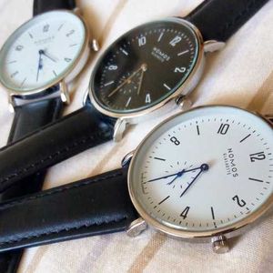 NOMOS Horloges heren en dames Minimalistisch design Leren band Dames Mode Eenvoudig Quartz Waterbestendig