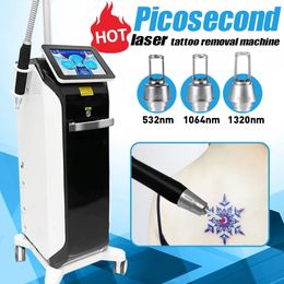 Niet-ablatieve laser Huidverjonging Pijnloos Tattoo Wenkbrauwen Wassen Nd Yag Picosecond Laser 3 Golflengte Huidverhelderende Spot Acne Remover